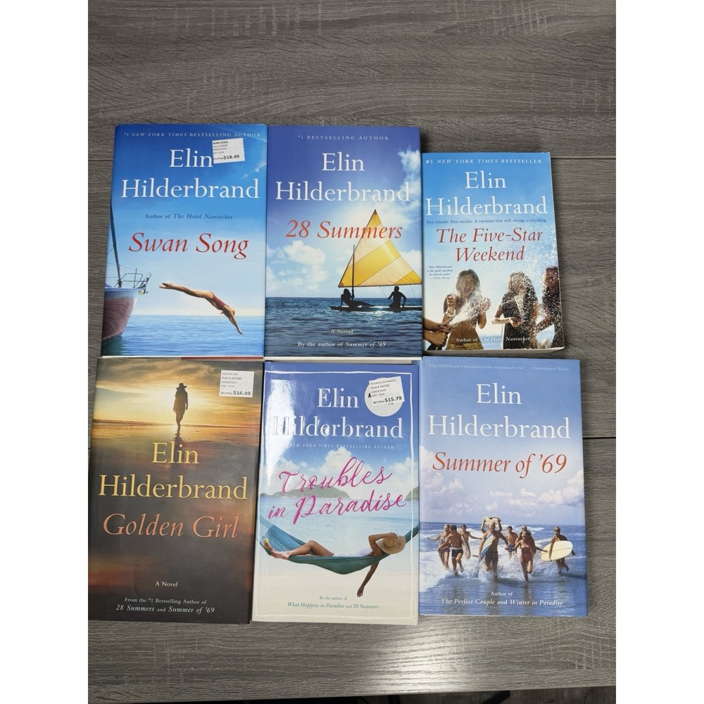 Elin‎ Hilderbrand Hardcover Book Lot 6 Summer of 69 28 Summers Golden Girl Beach